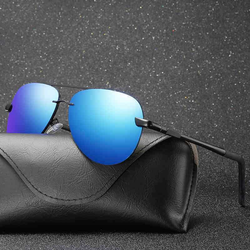

MX 2021 New brand Pilot sunglasses polarized men sunglasses frameless fashion in free sunglasses Men drive glasses Glasses wholesale, White;black