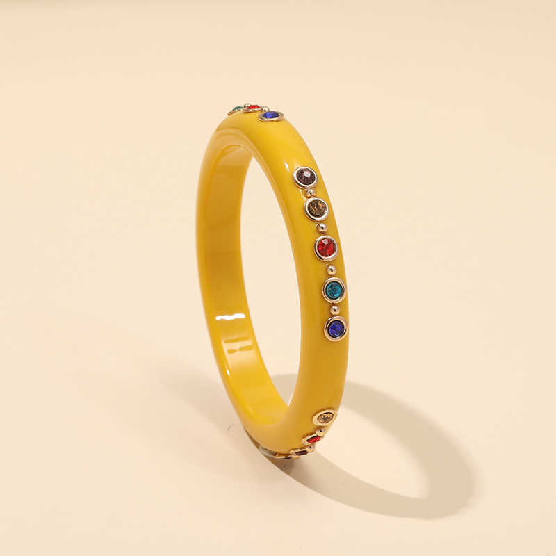 

Guanlong Fashion Indian Bangles Bracelet for Women Cute Acrylic Colorful Beautiful Bracelets Resin Charms Crystal Gift Jewelry Q0719