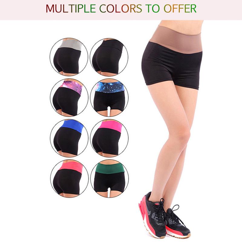 

High Waisted Yoga Shorts with Buttery-Soft Feeling Tummy Control Workout Yoga Shorts for Women Athletic Running Dancing Fitness, White;red