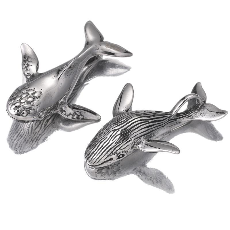 

Charms 3D Stainless Steel Whale Antique Pendant For DIY Jewelry Making Waterproof Necklace Bracelet Designer Bulk Wholesale, Bronze;silver