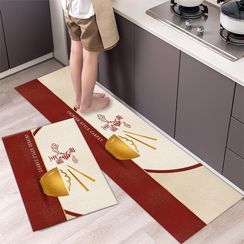 

Carpets Fashionable Simple Nordic Style Kitchen Floor Mat Household Carpet Long Strip Door Modern Home Decor