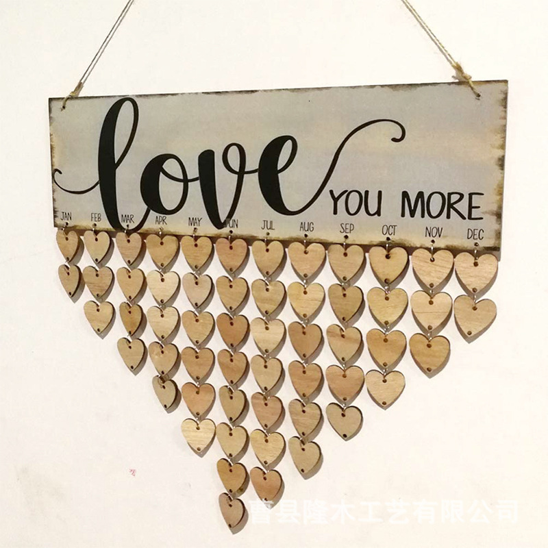 

wooden listing party home decoration pendant creative handmade calendar handicraft pendant