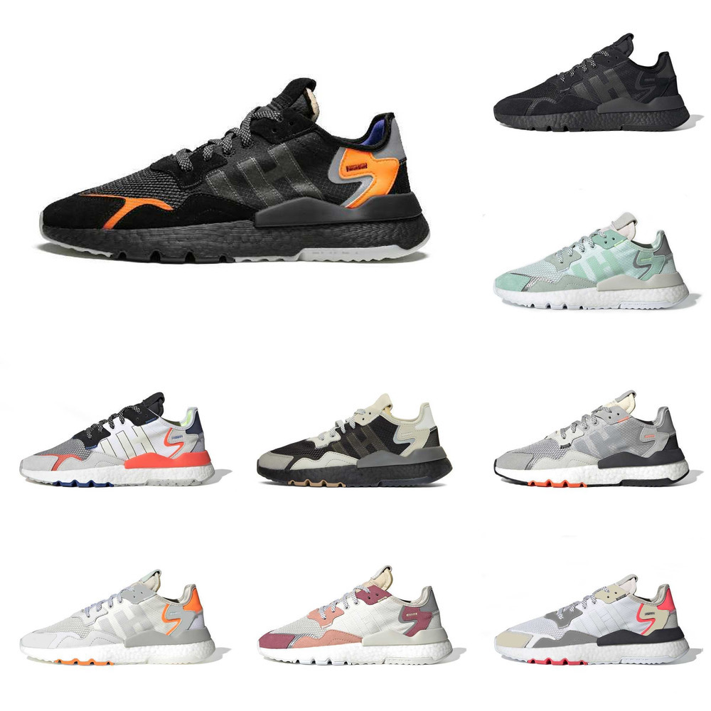 

Fashion nite jogger reflective men women running shoes triple black white green breathable mens trainers sports sneakers Size 36-45, Color 1