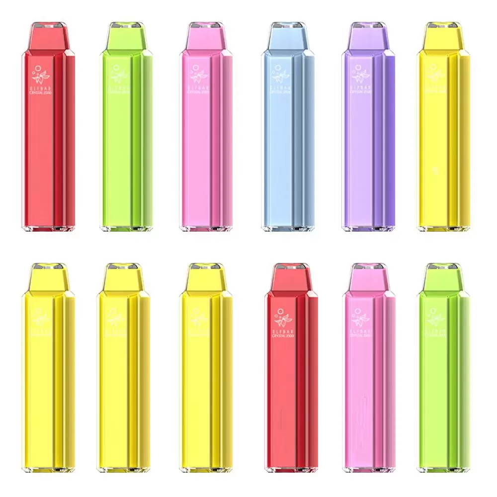 

ELF BAR Crystal 2500 Puffs Vape Pen Cigarette Wholesale Disposable Electronic Cigarettes E-Cigarettes 1000 mAh Total Pre-Filled Pod 5.5ml Device OEM ODM