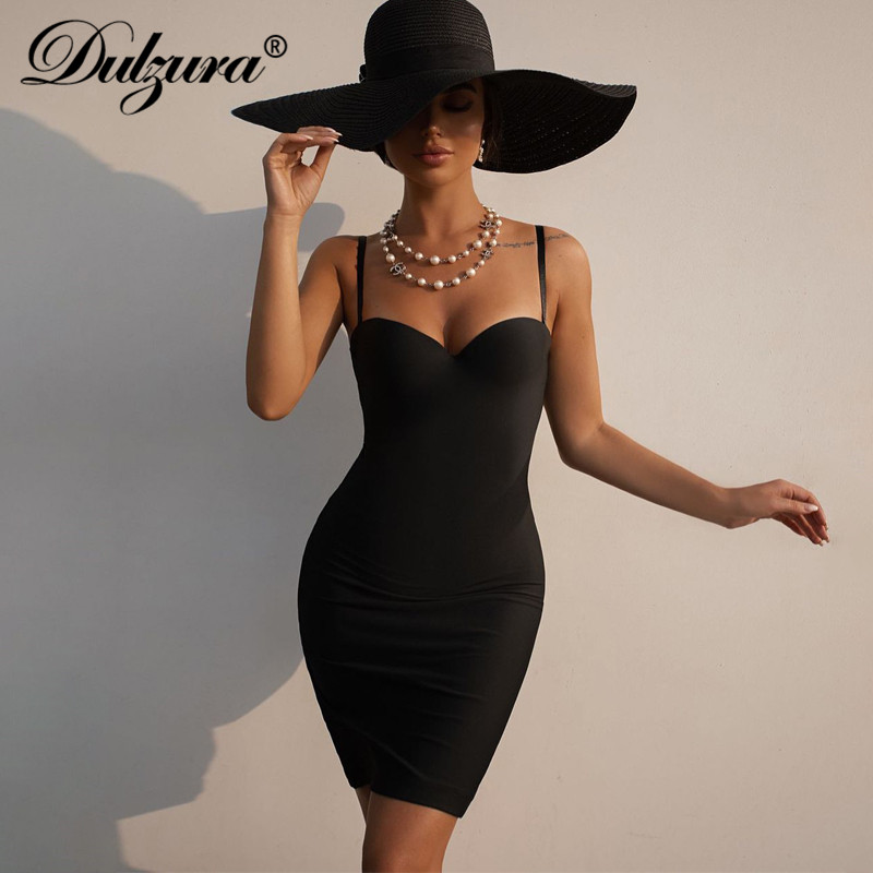

solid women strap mini dress bodycon streetwear party club elegant 2021 summer clothes basic slim fashion casualhigh quality, Black;gray