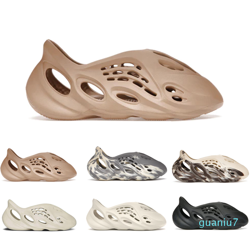

2021 Foam Runner Slippers Cream Clay Moon Gray Mineral Blue Men Womens Sandals Ochre Ararat Sand With Box