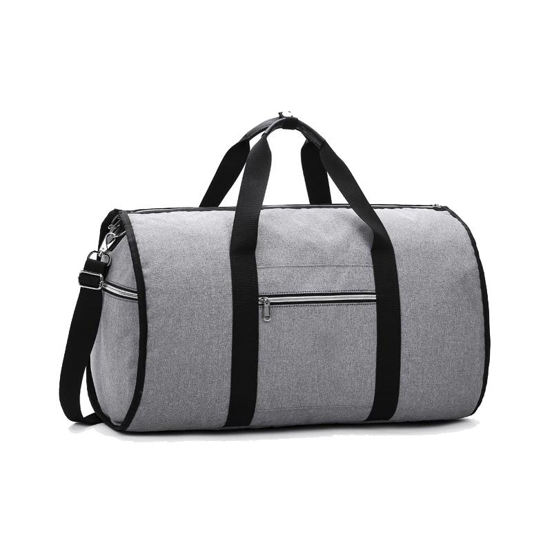 

Duffel Bags Convertible 2 In 1 Garment Bag With Shoulder Strap, Luxury For Men Women Hanging Suitcase Suit Travel, Gray