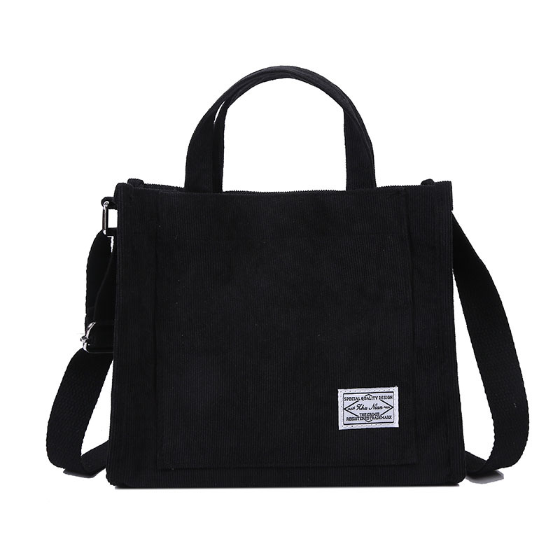 

Shoulder Bag 2021 Trend Single Messenger Bag Ladies Satchels Buckle Solid Cordury Small Square Bag Designer Handbag, Black