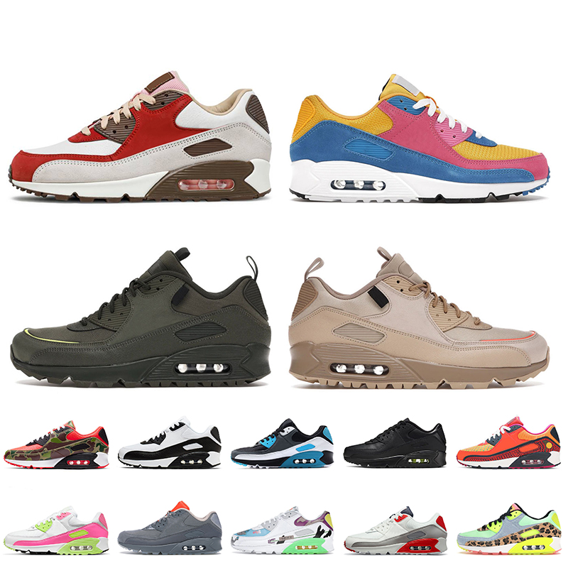 

Top Fashion Free Run 90 Womens Mens Jogging Shoes Cushion Trainers NRG Bacon Surplus Desert Camo Cargo Khaki Flyleather Dancefloor Green White Black Sneakers, C57 court purple 36-40