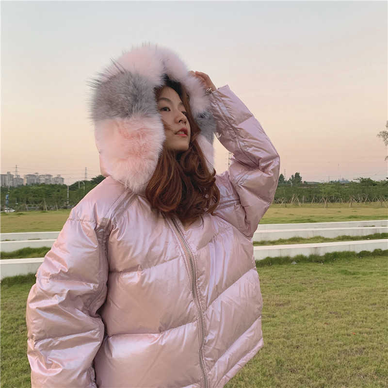 

Japanese winter loose long-sleeved Ulzzang plus velvet punk solid color female chic sweet Harajuku Vintage ins cotton coat 210608, Grey