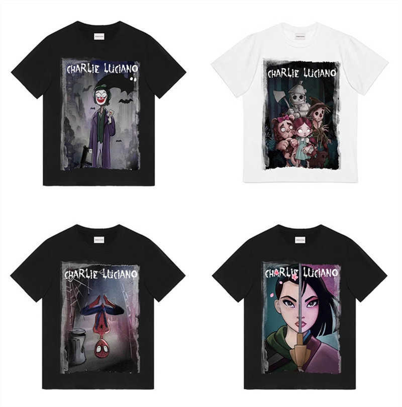 

Men's T-Shirts Women Men Shirts 1:1 High Quality Tees Hip-hop Streetwear Mens Charlie Luciano Caual t Shirt ND3X