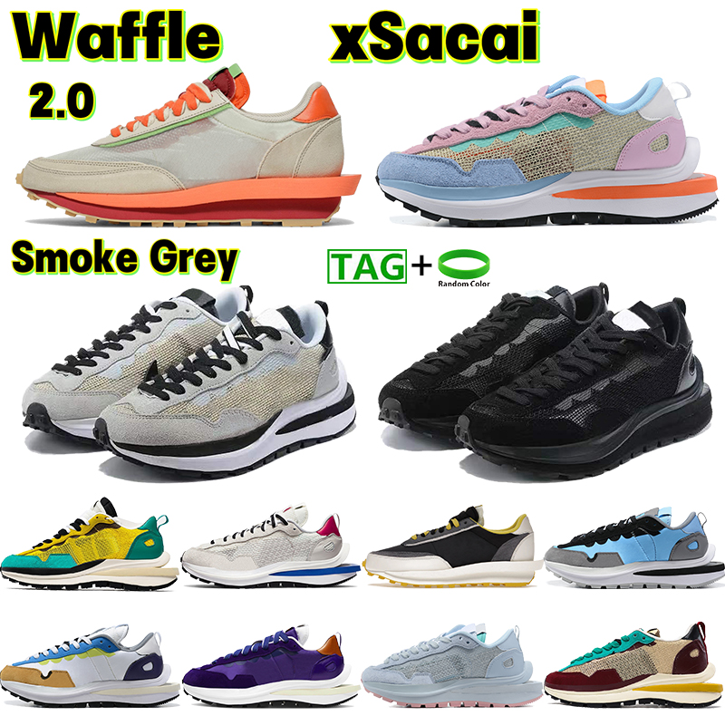 

Top Quality Sneakers Vaporwaffle xSacai Running Shoes Clot Net Orange Blaze 2.0 Men Women Shoe Royal Fuchsia Pastel Smoke Grey Mens Designer Trainers, Bubble wrap packaging