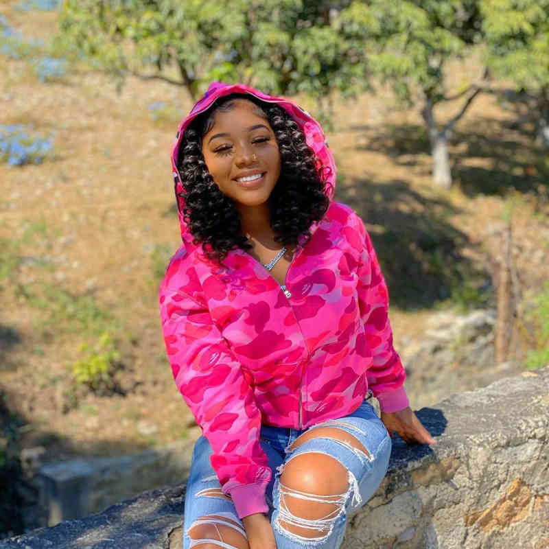 

JESSIC Camouflage Classic Sweater Thin Zipper Hoodie Couple Sweater Zip Hoodie Women Jacket Coat 2021 New 824, Green