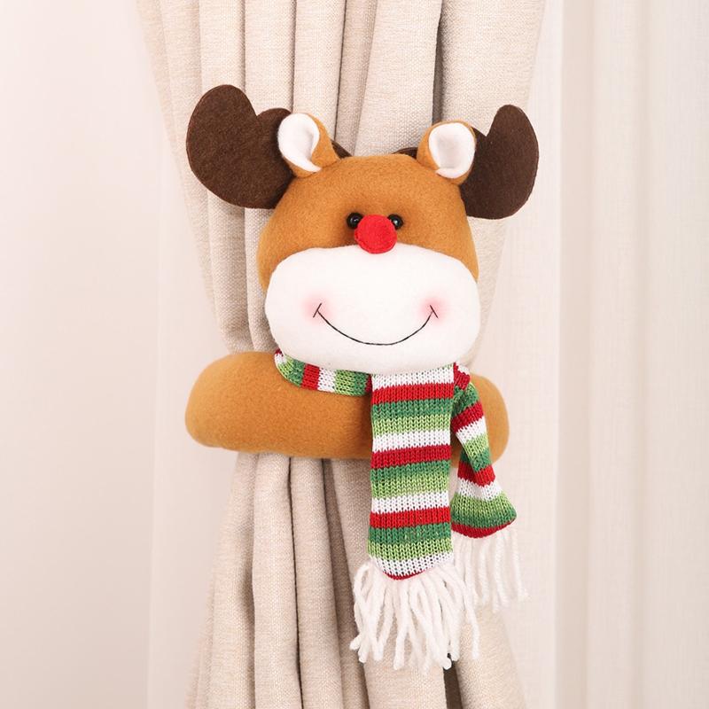 

Christmas Decorations Curtain Holder Buckle Xmas Santa Claus Decorative Decoration Window Home Bedroom Hook Fasten Clamp For Room Decor