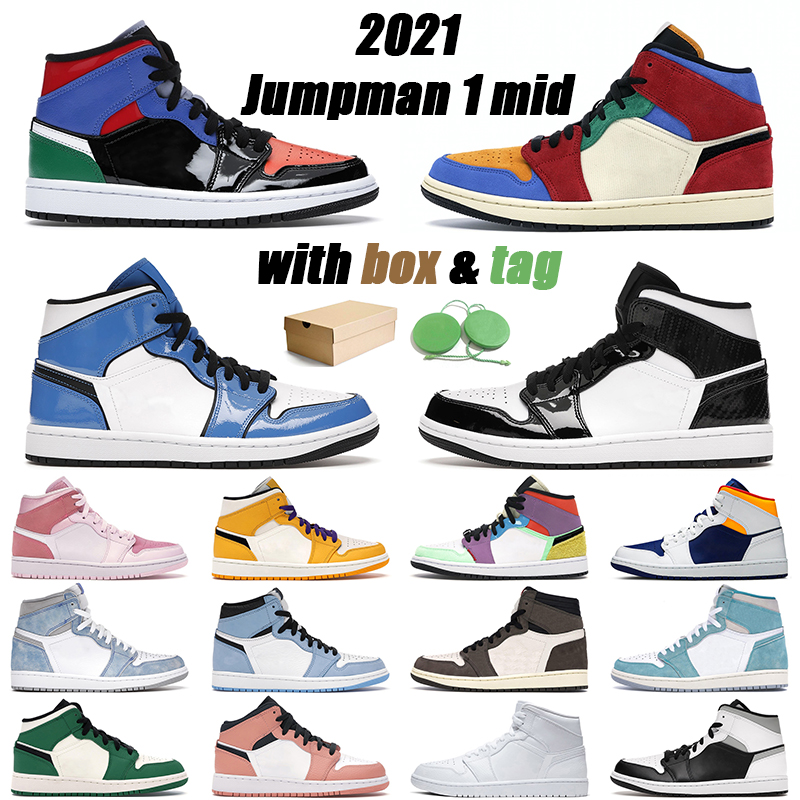 

jumpman 1 mid basketball shoes fearless black gym red purple pulse 1s men women sneaker outdoor mens sports sneakers, # 13