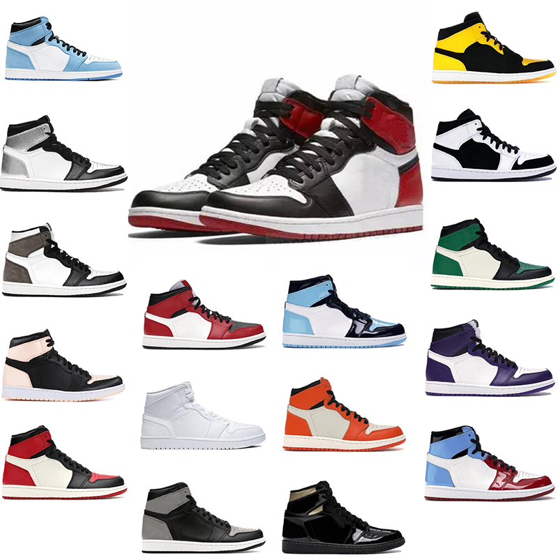 

2021 Jumpman 1 1s Mens Basketball Shoes Obsidian UNC Hyper Royal University Blue Lucky Green Twist Women Sneakers Trainers Size 36-46, Extra payment