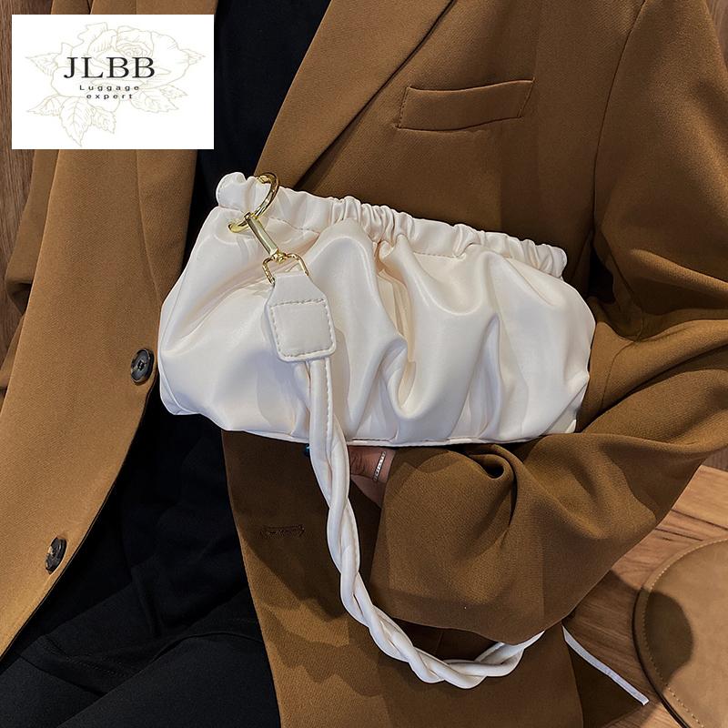 

Evening Bags Pleated Armpit Bag 2021 Fashion High Quality Soft PU Leather Women's Designer Handbag Travel Shoulder Messenger