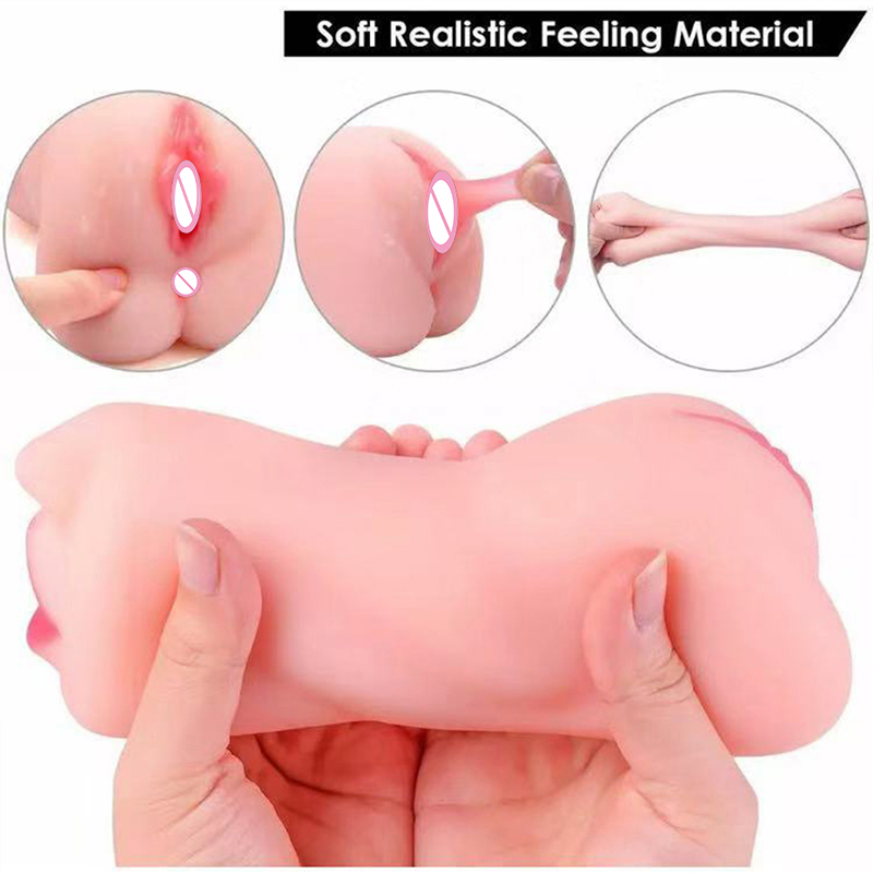 

Three Channel Artificial Vagina For Men Masturbator Sex Toys Silicone pocket pussy Oral Artificial 3D blowjob Sextoy for Male X0320