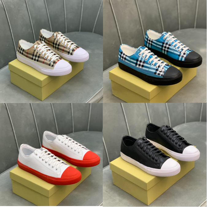 

Men Women Loafers Check Casual Shoes Classic Stripes Sneaker Cotton Suede Designer Sneakers Two-tone Print Low-top Canvas Shoe 35-45, Green