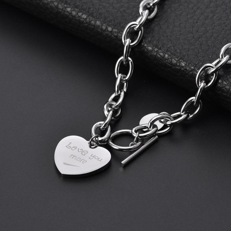 

Punk Titanium Steel Irregular Pendant Necklace Men Brand Design NIK High Quality Women Jewelry Wholesale Necklaces, Silver