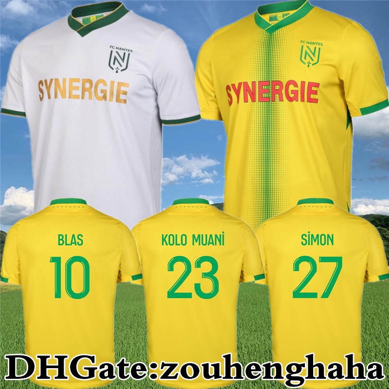 

FC Nantes BLAS SIMON Soccer Jerseys 2021 22 Away KOLO MUANI Maillots De Foot CYPRIEN EMOND COULIBALY AUGUSTIN CHIRIVELLA A.TOURE GIROTTO Football Shirt Kit Uniforms