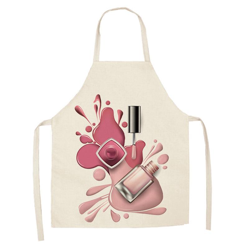 

Nail Polish Pattern Apron Baking Accessories Female Cooking Male Cafe Kitchen Aprons