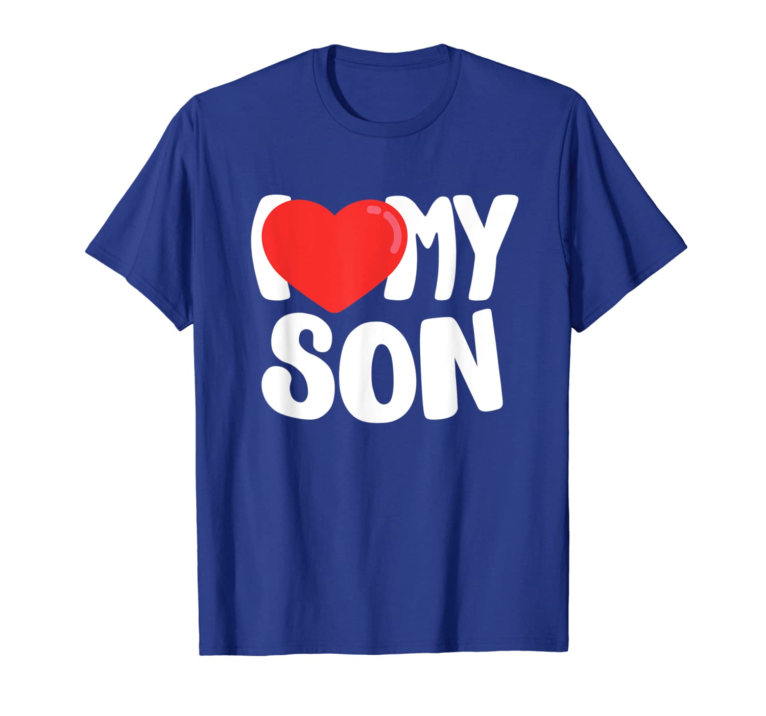 

i love my son t-shirt with large red heart, White;black