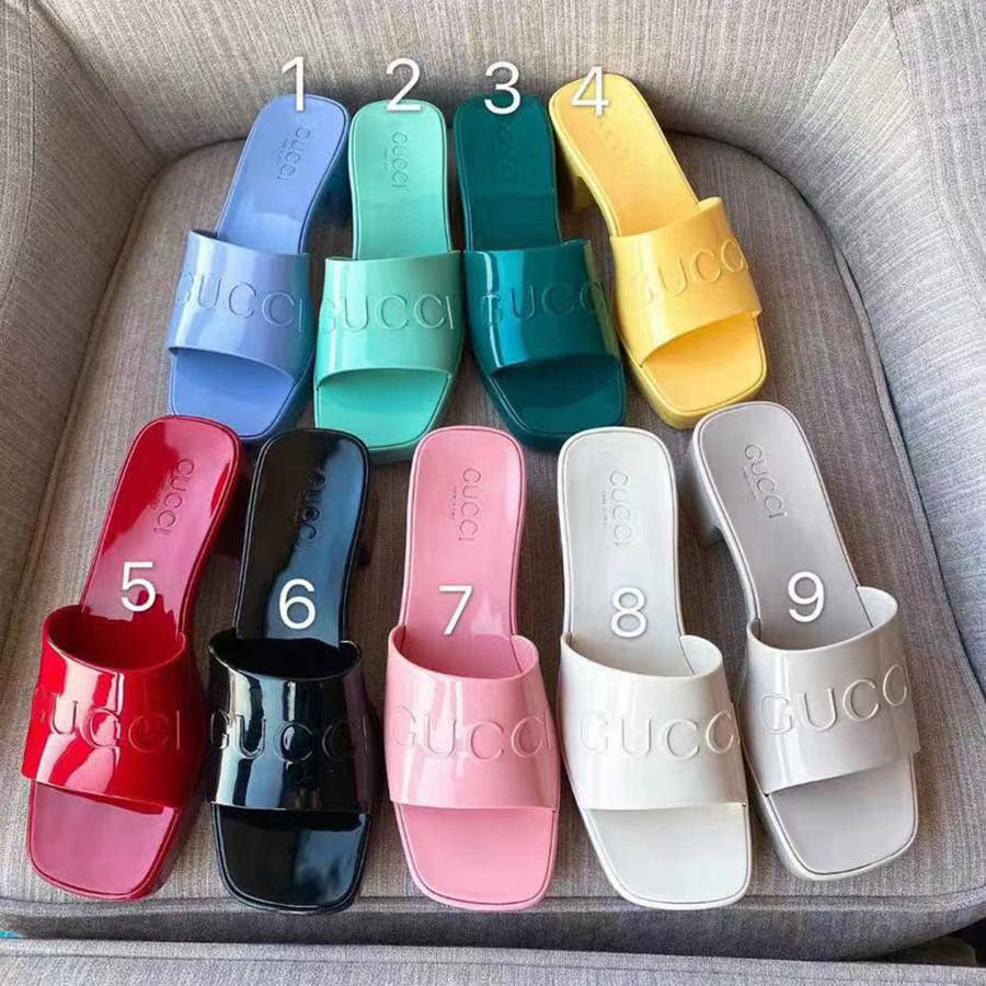 

Quality woman Sandals slippers Slides fashion Beach Thick bottom slipper platform Alphabet lady Rubber High heel slide By shoe02 01, #9