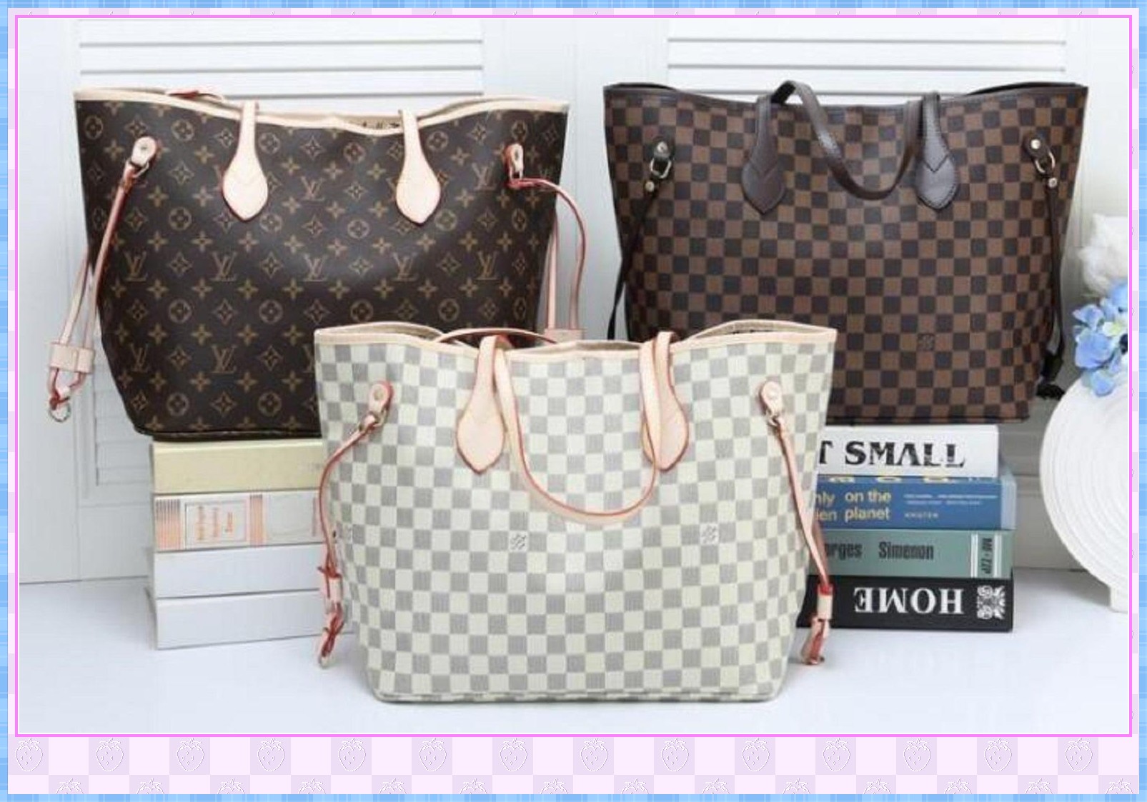 

6 LV LOUIS MONOGRAM BACKPACK BIG Shoulder Bags Women Leather Handbags MICHAEL Messenger Bags Tote Purse M41562 VITTON 66, Black;brown