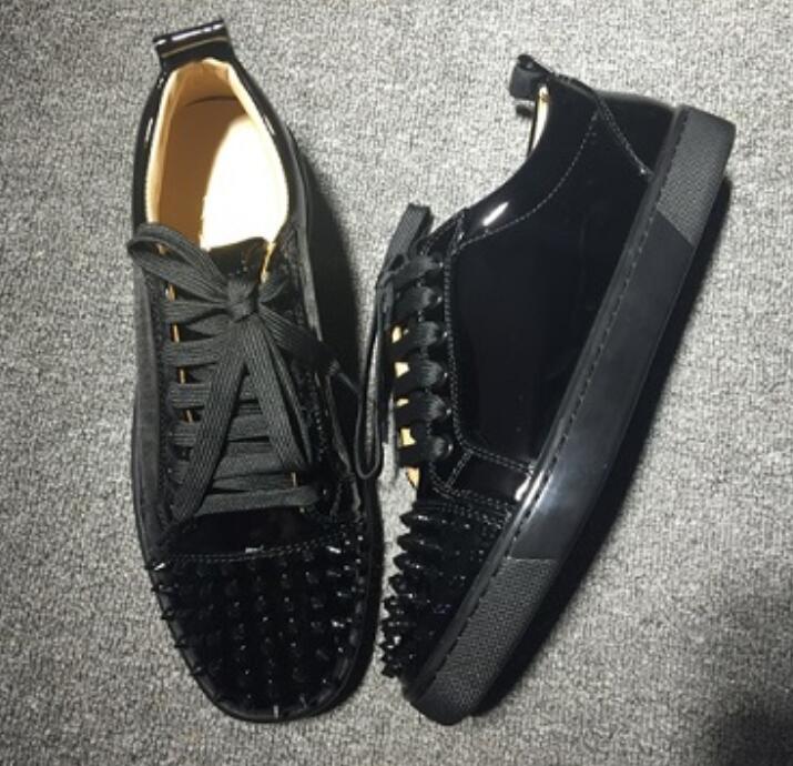 

High Top Studded Spikes Casual Flats Red Bottom Luxury Shoes For Men and Women Party Comfortable Sneakers Famous Brand size 35-47