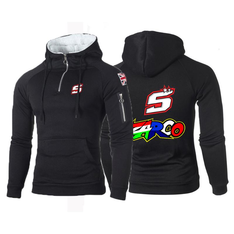

Men's Hoodies & Sweatshirts Johann 2021 ZARCO No. 5 Spring And Autumn Print Tracksuit Pocket Sweatshirt Long Sleeve Zip Slim Coats Jackets, Black