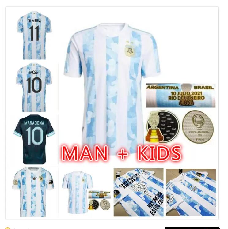 

2021 Argentina Player Version Soccer Jerseys HIGUAIN KUN AGÜERO AGUERO DI MARIA DYBALA CORREA LO CELSO MARTINEZ Football Shirt maillot home away camesita