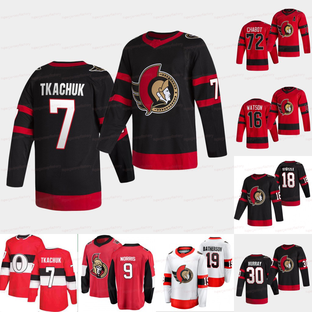 

7 Brady Tkachuk Ottawa Senators 2021-22 Jersey Josh Norris Tim Stützle Thomas Chabot Drake Batherson Matt Murray Scott Sabourin Alex Formenton Zach Sanford, Youth reverse retro s-xl