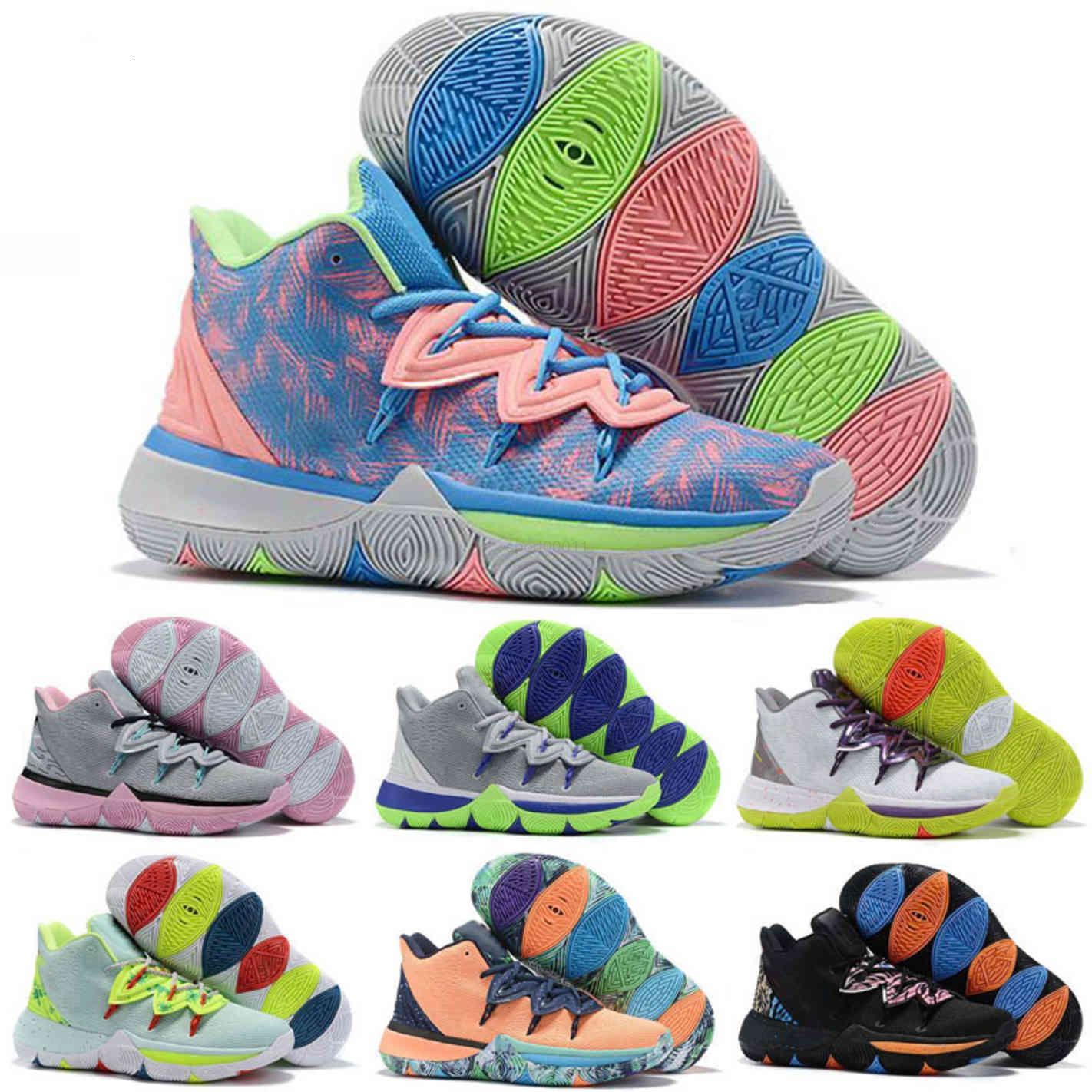 

5 V Friends Area 72 UFO Duke Oreo BHM ROKIT Shoes Men Concepts 5s PE Little Mountain CNY Ikhet Zoom Turbo Kyrie Sneakers, Black