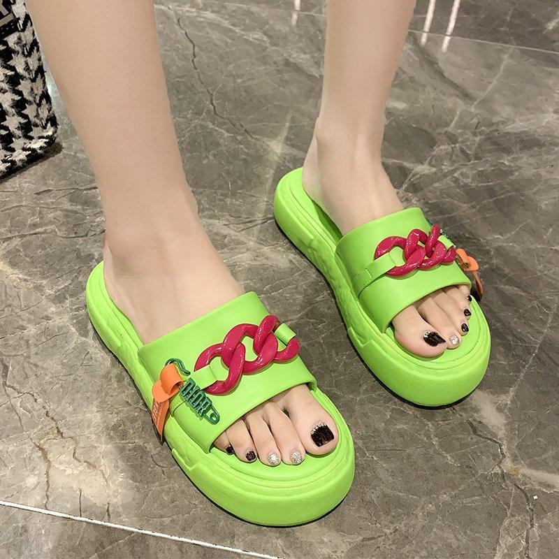 

Slippers Women 2021 Summer Style Cute Candy Color Comfortable Beach Sandals Ladies Casual Shoes Slipper, Black