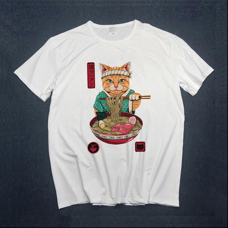 

summer women t shirts short sleeve white cat print harajuku japanese anime tee girls ladies clothes