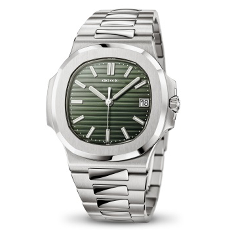 

Green montre de luxe mens automatic Mechanical movement watches full stainless steel sapphire super luminous 5ATM waterproof U1 Wristwatches, Red