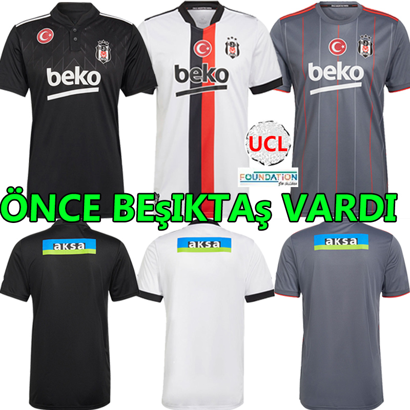 

2021 2022 Besiktas JK Soccer Jerseys The Lates Home White Karaman Deigo Costa Larin Ghezzal Welinton Vida Away Black 21/22 Besiktas Jimnastik Kulübü football shirts, 21-22 home kids