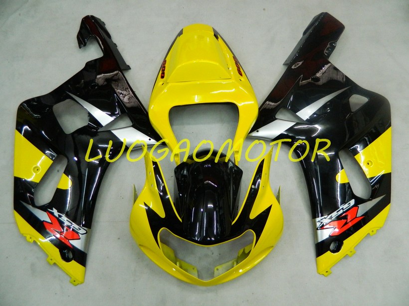 

Injetion Custom Fairing kits for SUZUKI GSXR600 750 Cowling GSXR600 Bodywork GSXR 600 Fairings kit Yellow Black GSXR 750 K1 K2 K3 01 02 03 Bodywork 2001 2002 2003