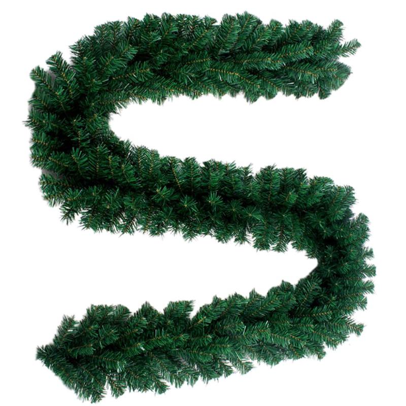 

Christmas Decorations Artificial Green Garland Wreath Xmas Home Party Decoration Pine Tree Rattan Hanging Ornament 9Ft
