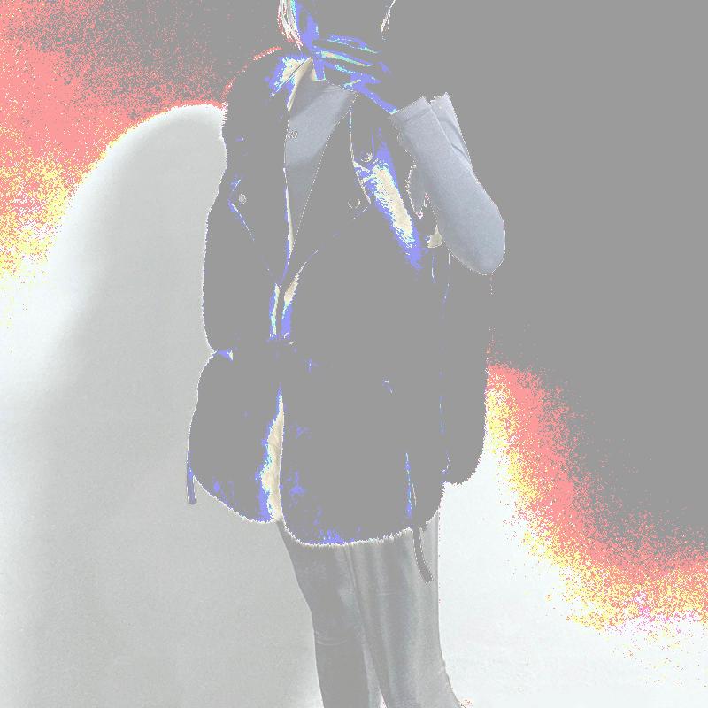 

Women's Fur & Faux Rf20215 2021 Design Real Vest With Genuine Leather Fashion Natural Waistcoat, Black