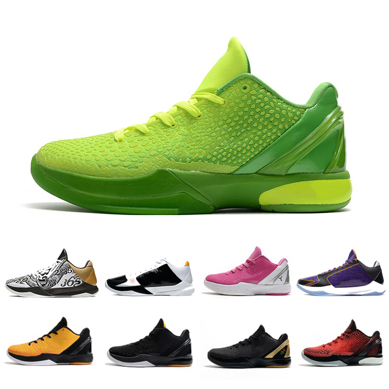 

Grinch BHM Proto 6 Mens Basketball shoes 6s Alternate Bruce Lee LA Think Pink Triple Black Del Sol men trainers outdoor jogging sports sneakers Eur40-46, Color#3