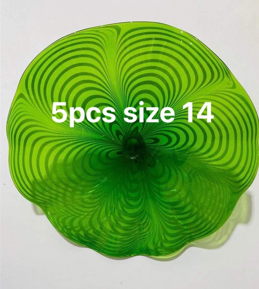 Moroccan Colorful Blown Glass Wall Lamp Art Plates Arts for Hotel Decoration-image-671458617