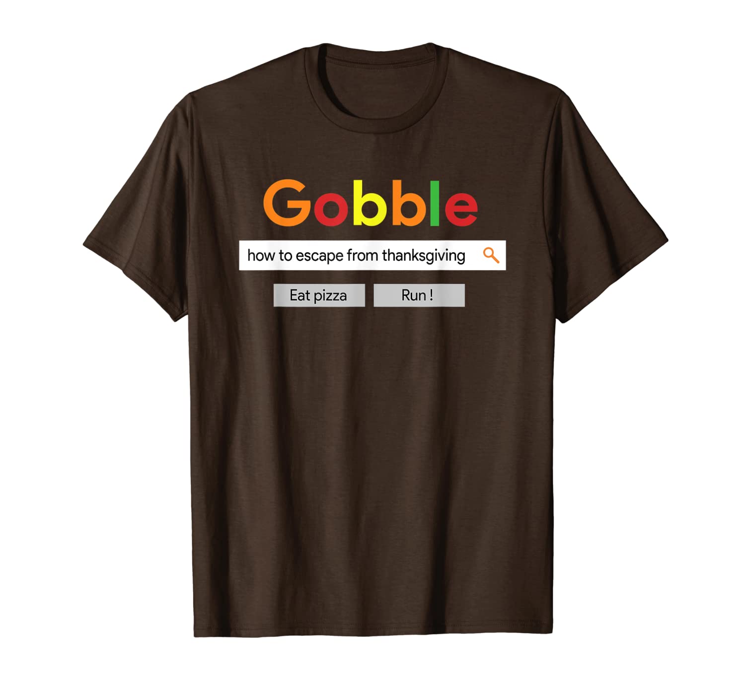 

gobble funny turkey search engine, funny thanksgiving turkey t-shirt, White;black