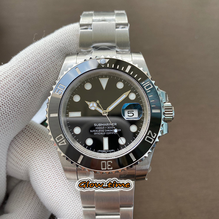 

2021 Latest version Clean factory Ceramics Bezel Black Dial Mens Watch Cal.3135 SA3135 Automatic 904L Steel Case Bracelet 116610 Watches, Slivery;brown