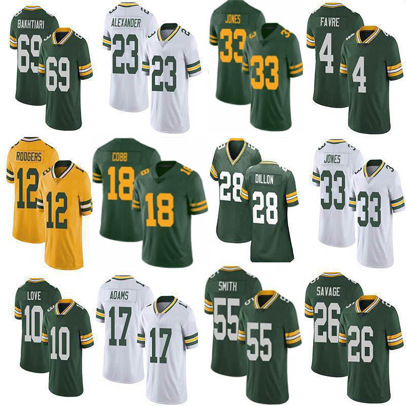 

12 Aaron 8 Amari Rodgers 69 David Bakhtiari Custom Football Jersey 33 Jones 17 Davante Adams AJ Dillon Jaire Alexander Allen Lazard Randall Cobb Eric Stokes Bart Starr, Mens