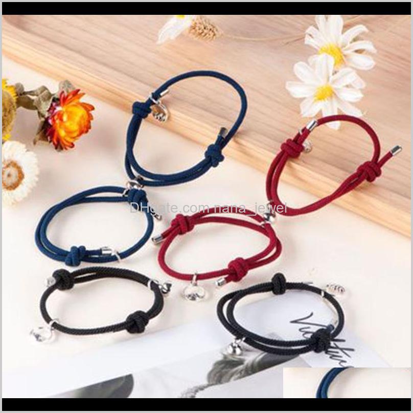 

Charm Jewelryest Simple Couple Bracelet Handmade Braided Thread Bangle Woven Friendship Bracelets For Women Fashion Lucky Gifts Drop Deliver