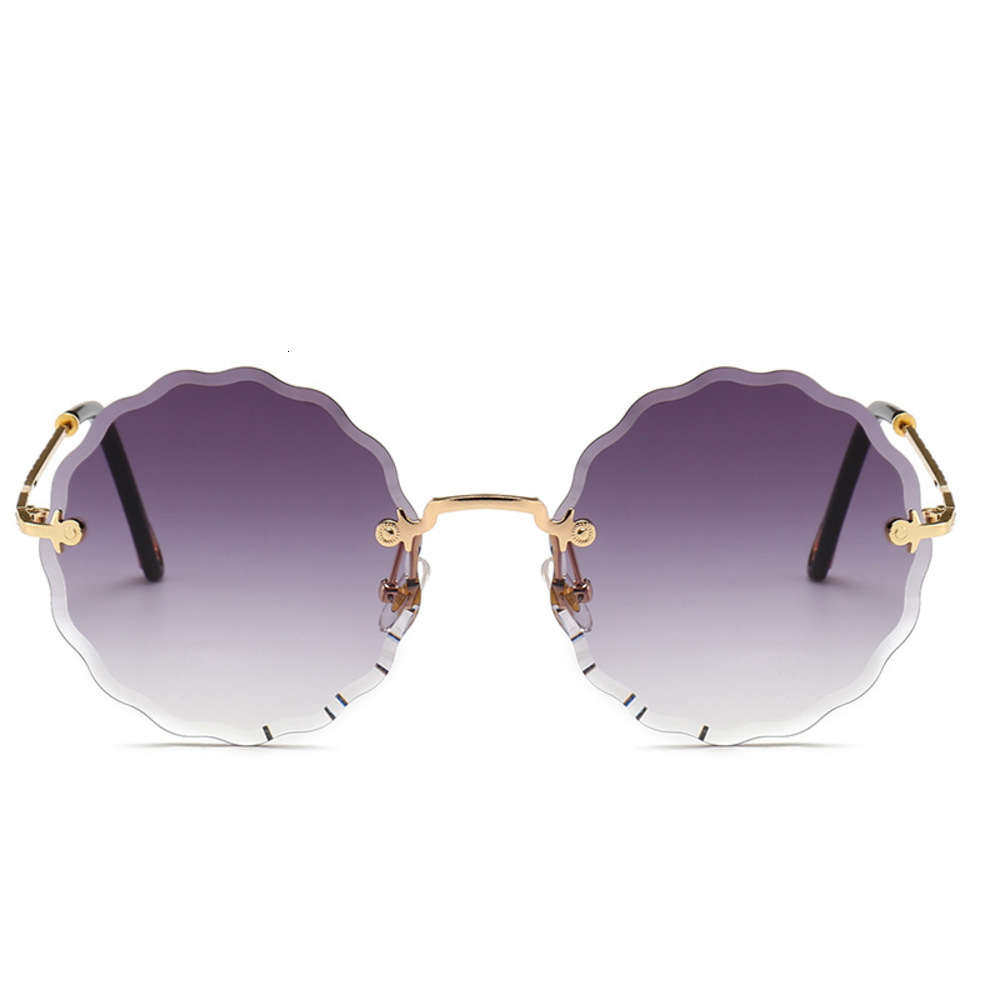 

New product Framels flower Sunglass Croton cut edge wave Sunglass fashion personality net red glass 5508
