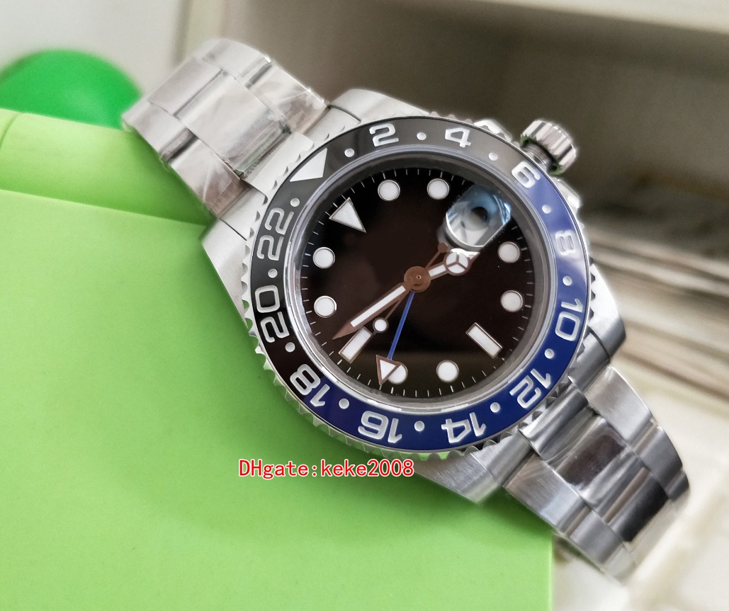

2 Style Top Quality BP Maker watch 2813 Movement 40mm GMT 116710 116710LN Stainless Ceramic Mechanical Automatic Mens Luminescent Watches men Wristwatches, Box