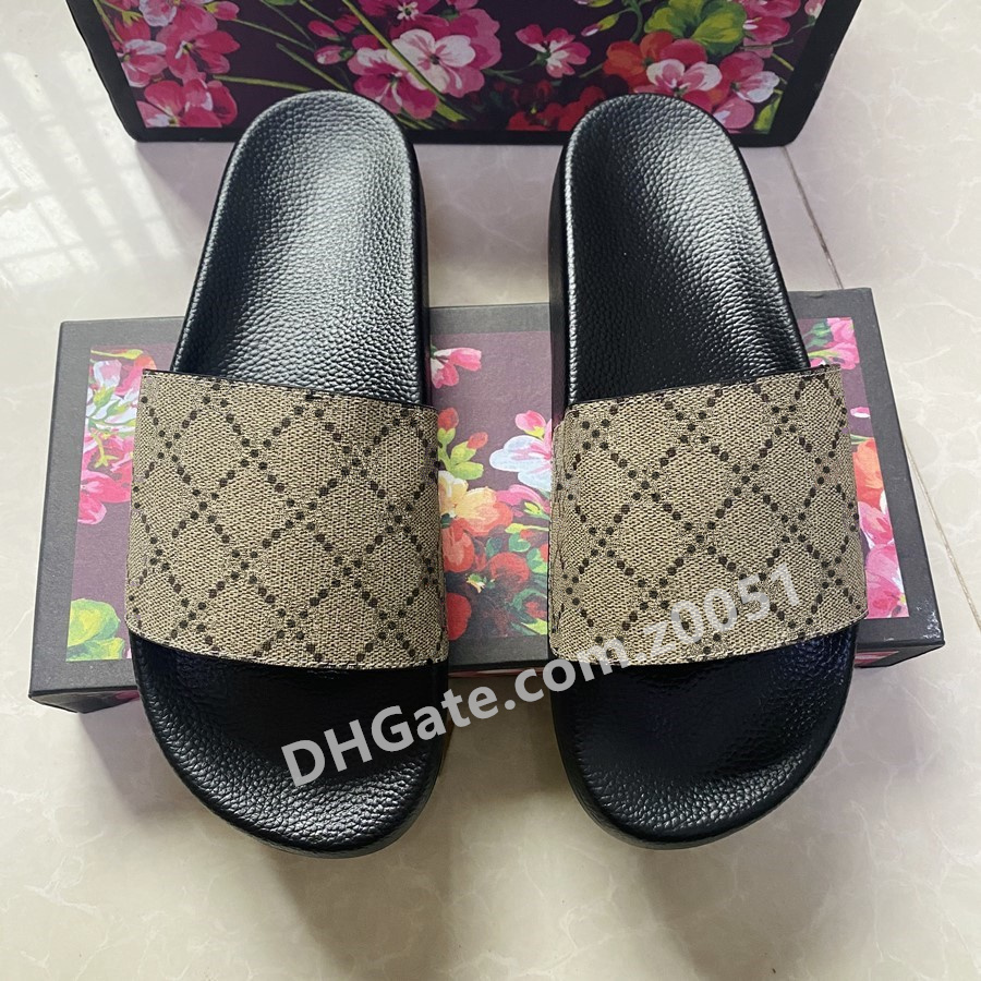 

Men Women Slippers Fashion Summer Shoes Casual Slip On flowers Slides Ladies Flip Flops Female beach designer sandals Pantoufle Femme bees, Y23 with box